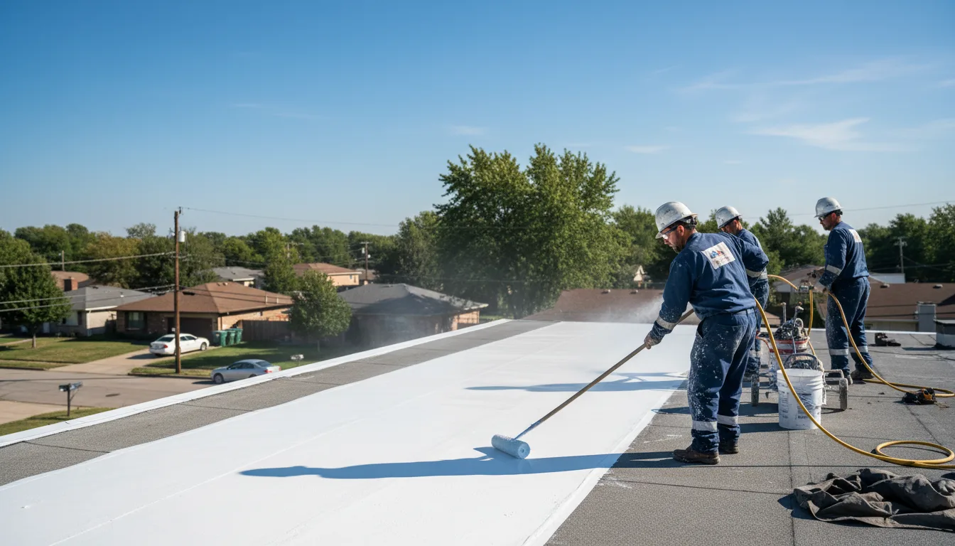 Commercial roof coating in Thawville, IL near me